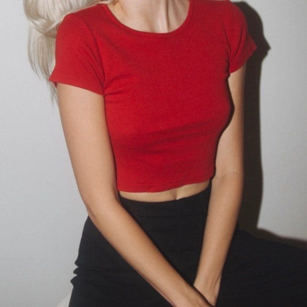 Brandy Melville Red Baby T-shirt
